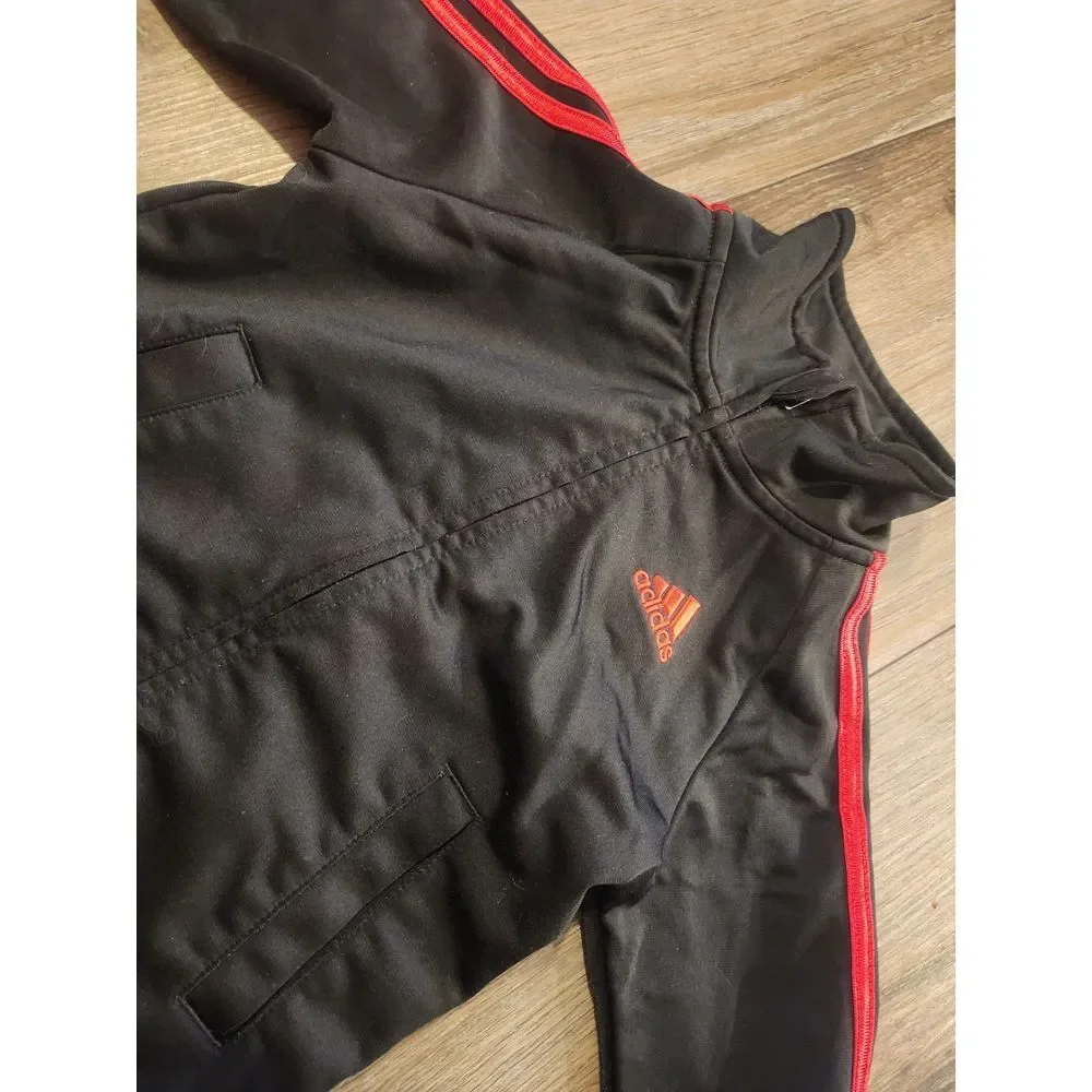 Adidas Black & Red Zip Up Jacket - size 18 months - Picture 2 of 4